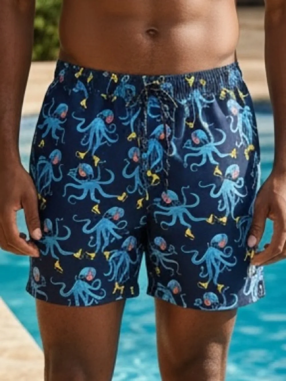 NWT L No Boundaries Pool Party Swim Trunks Men’s Graphic Print Board Shorts